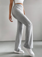 Solid Color High Waisted Pants