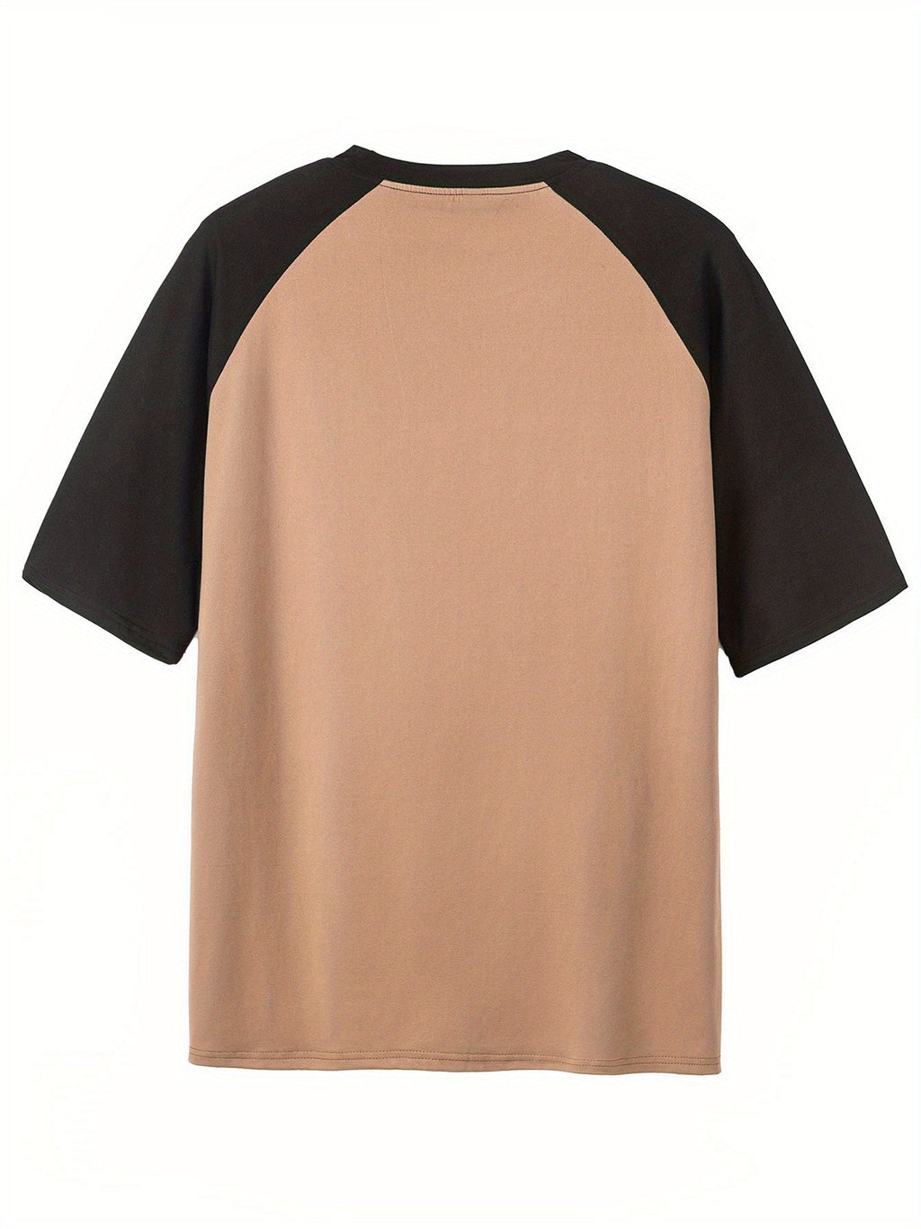 Color-Block Raglan Sleeve T-Shirt with Paris Letter Print