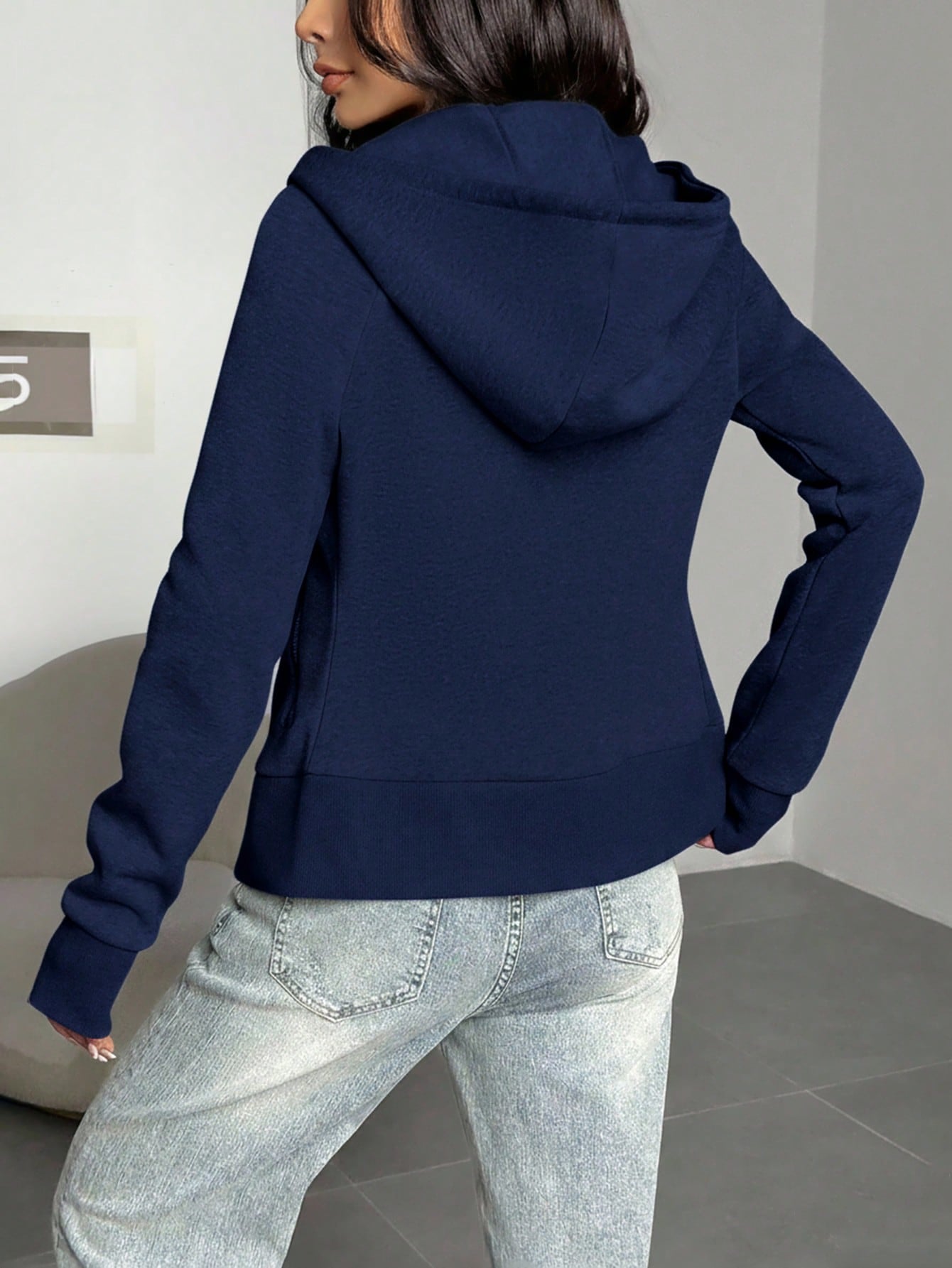 Casual Brown Hoodie Sweatshirt, Autumn/Winter Brown Long Sleeve Top
