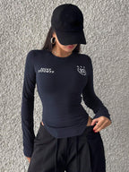 Campus Back To School Sports Jersey Short Sleeve Graphic Curved Hem T-Shirt Jersey