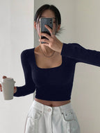 Square Neck Crop Tee