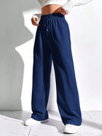 Solid Color Drawstring Waist Sweatpants Graduation, Back To School Outfits
