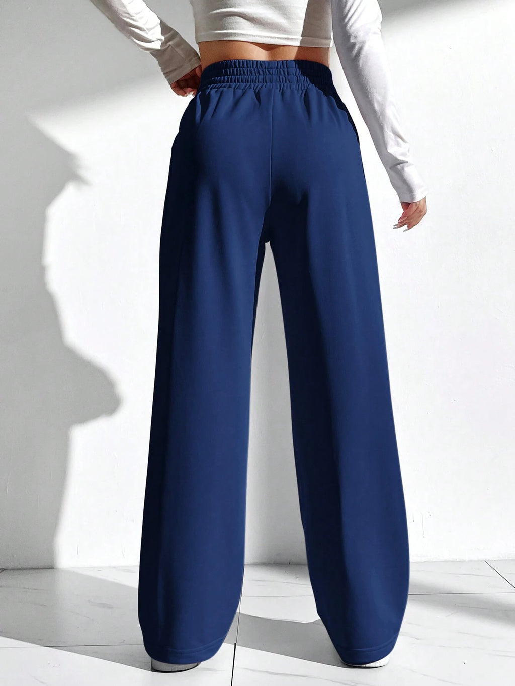 Solid Color Drawstring Waist Sweatpants Graduation, Back To School Outfits