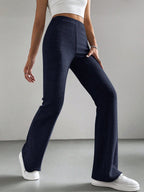 Solid Color High Waisted Pants
