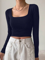 Square Neck Crop Tee