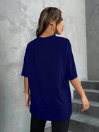 Minimalist English Printed Casual Street Style T-Shirt Graphic Tees Women Tops