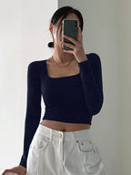 Square Neck Crop Tee