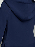 Casual Brown Hoodie Sweatshirt, Autumn/Winter Brown Long Sleeve Top