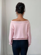 Elegant & Romantic Off-Shoulder Sweatshirt