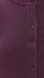 Ribbed Knit Cardigan - Stylish Solid Color T-Shirt with Full-Button Front and Ribbed Detailing, Perfect for Casual Wear