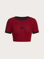 Spider Short Sleeve Crop T-Shirt