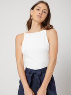 Sleeveless Top with Fine Shoulder Straps
