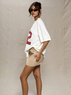 Oversized Baseball T-Shirt Casual Cute Graphic Tee