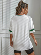 Loose-Fit V-Neck Drop-Shoulder T-Shirt