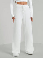 Solid Drawstring Slant Pocket Sweatpants