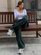 Summer Solid Color Round Neck Short Sleeve Slim Fit T-Shirt