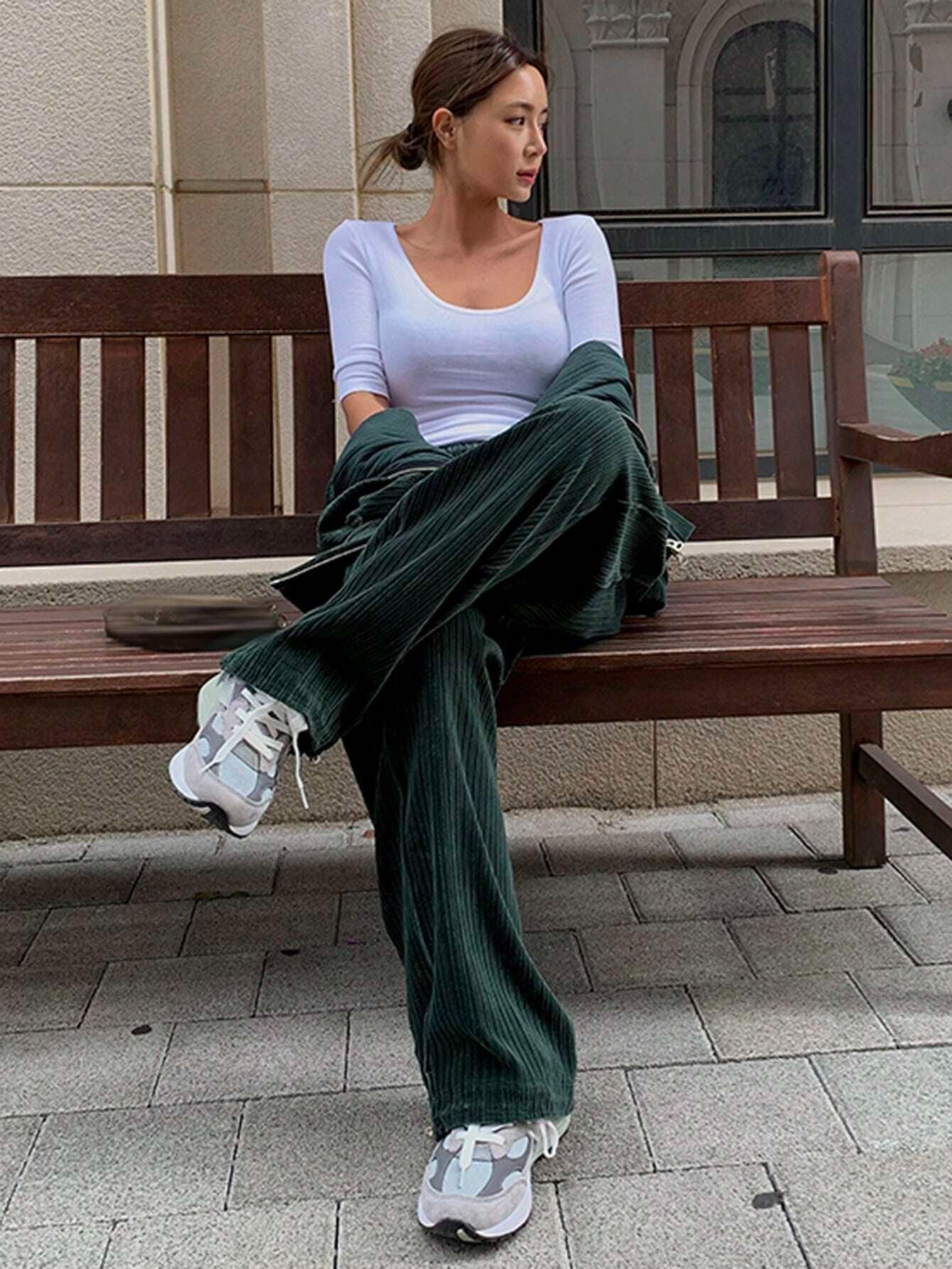 Summer Solid Color Round Neck Short Sleeve Slim Fit T-Shirt