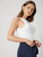 Sleeveless Top with Fine Shoulder Straps