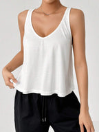 Fashion V-Neck Solid Color Loose Camisole Tank Top