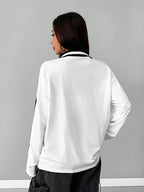 Sportswear Graphics White Over Size Long Sleeve Jersey T-Shirt