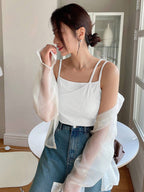 Plain Color Casual Versatile Asymmetrical Camisole