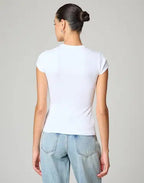 Ribbed Knit Cardigan - Stylish Solid Color T-Shirt with Full-Button Front and Ribbed Detailing, Perfect for Casual Wear