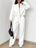 Casual Long Sleeve Top And Pants Two Pieces Outfit