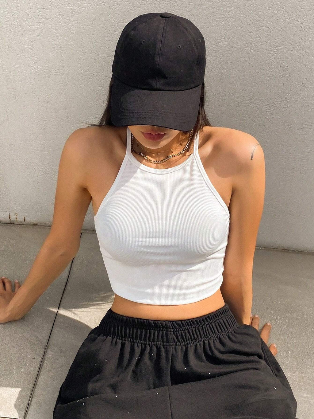 Solid Color Halter Top Going Out Tops Tank Tops