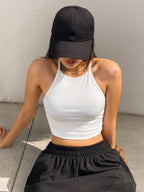 Solid Color Halter Top Going Out Tops Tank Tops