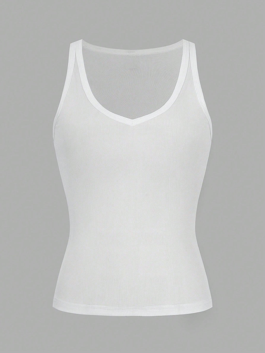 Casual Versatile Solid Color Knit Sports Tank Top