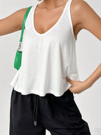 Fashion V-Neck Solid Color Loose Camisole Tank Top