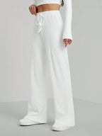 Solid Drawstring Slant Pocket Sweatpants