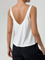 Fashion V-Neck Solid Color Loose Camisole Tank Top
