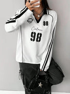 Sportswear Graphics White Over Size Long Sleeve Jersey T-Shirt