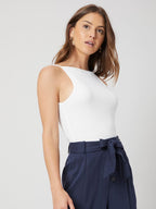 Sleeveless Top with Fine Shoulder Straps