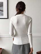 Casual Slim Fit Turtleneck Long Sleeve Sweater
