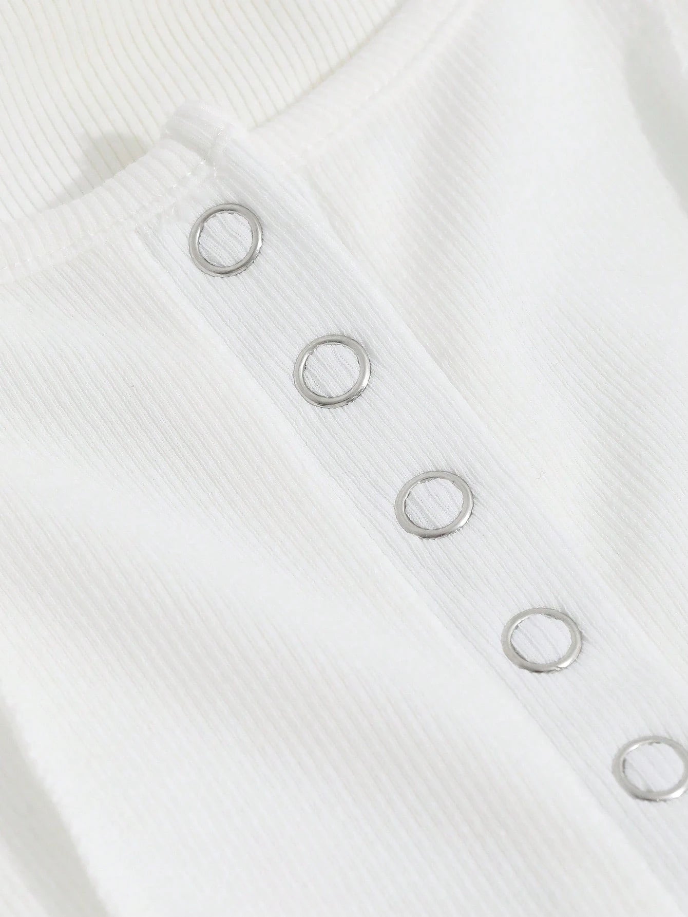 Solid Button Front Curved Hem