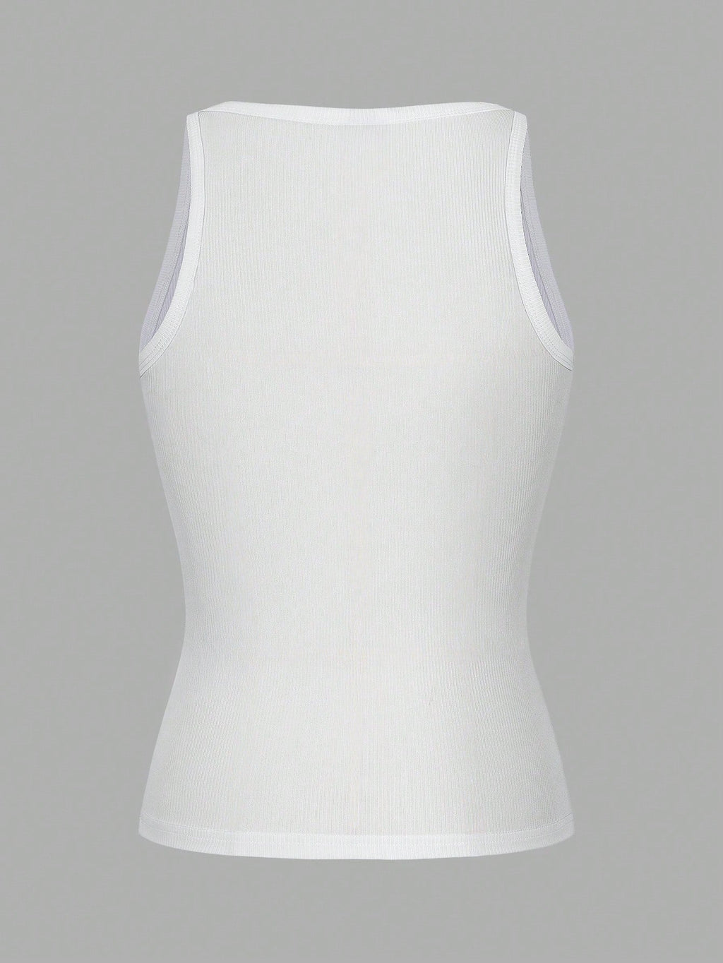 Casual Versatile Solid Color Knit Sports Tank Top