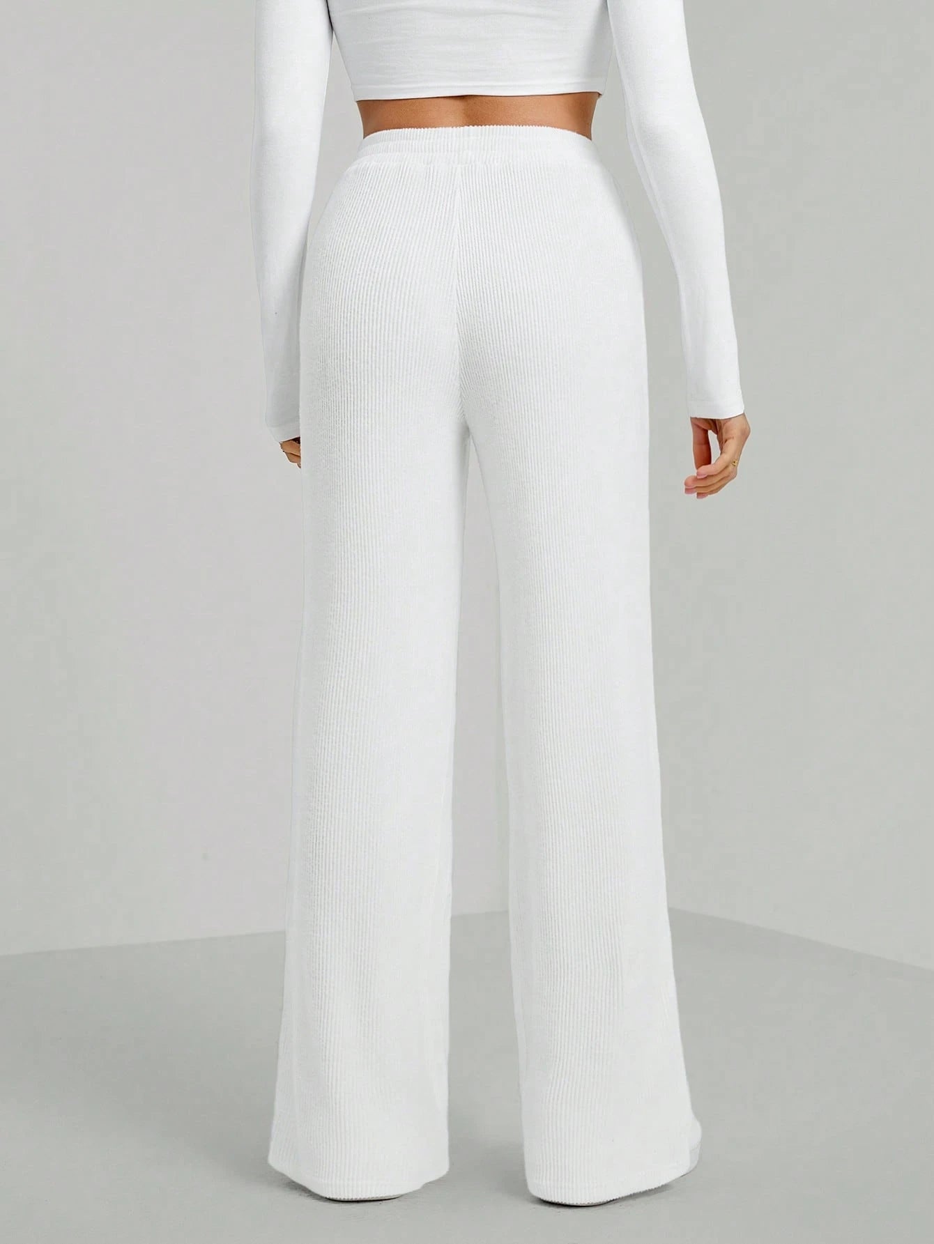 Solid Drawstring Slant Pocket Sweatpants