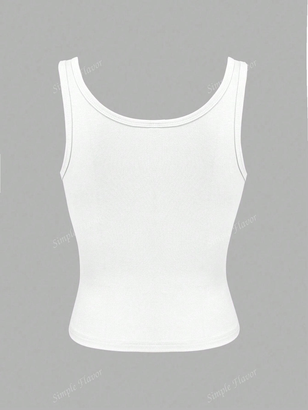 Solid Color Button Half Placket Tank Top