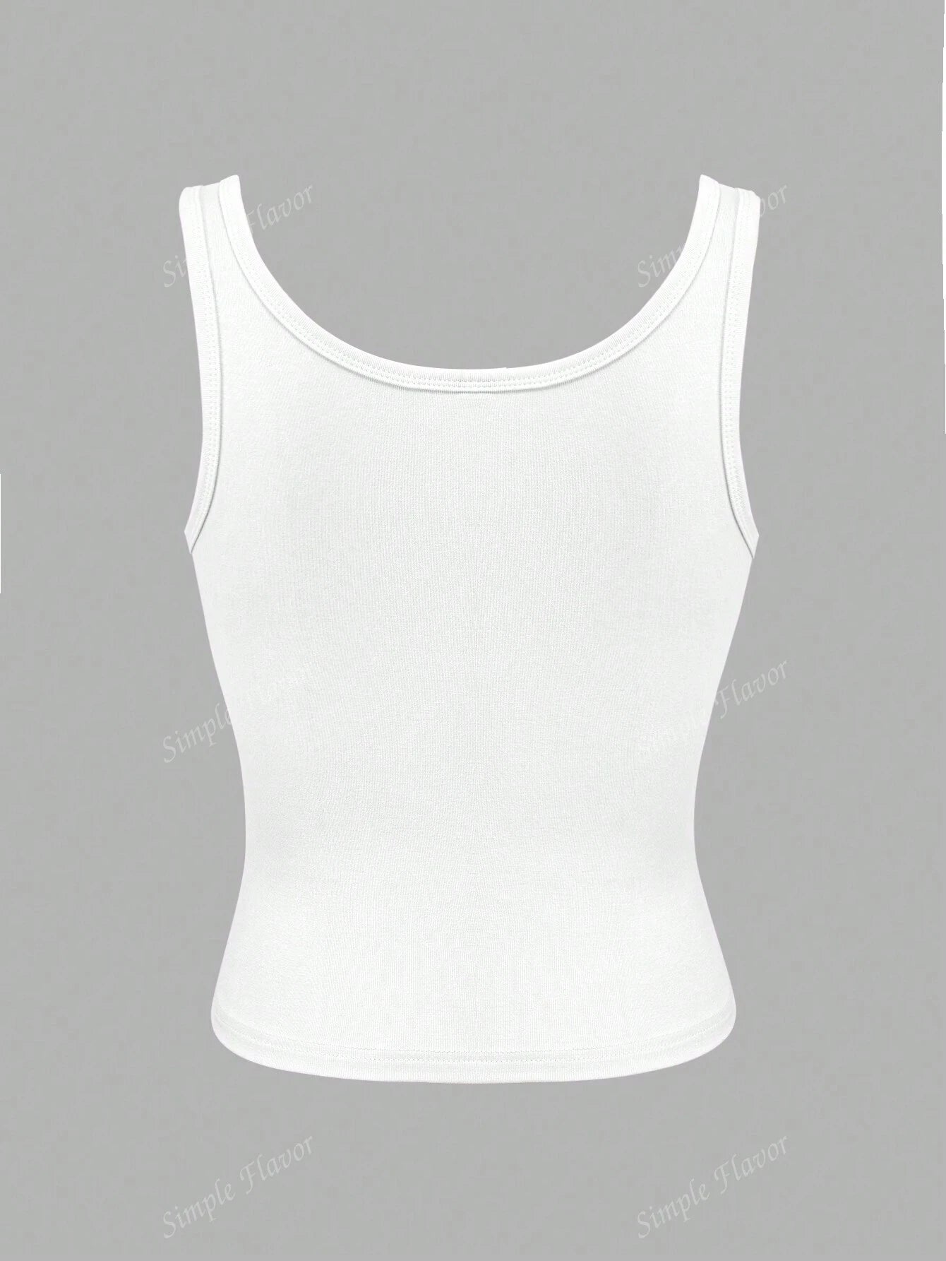 Solid Color Button Half Placket Tank Top