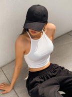 Solid Color Halter Top Going Out Tops Tank Tops